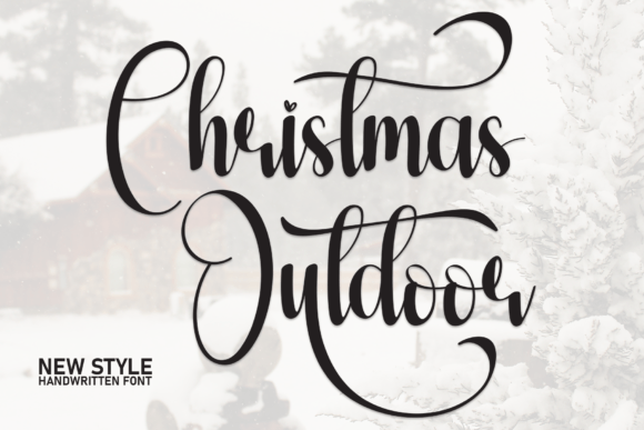 Christmas Outdoor: A Charming Script Font for Editorial Design