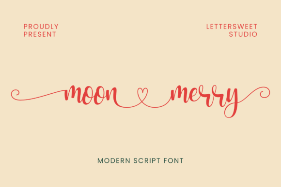 Introducing Moon Merry: A Romantic Script Font for Elegant Design