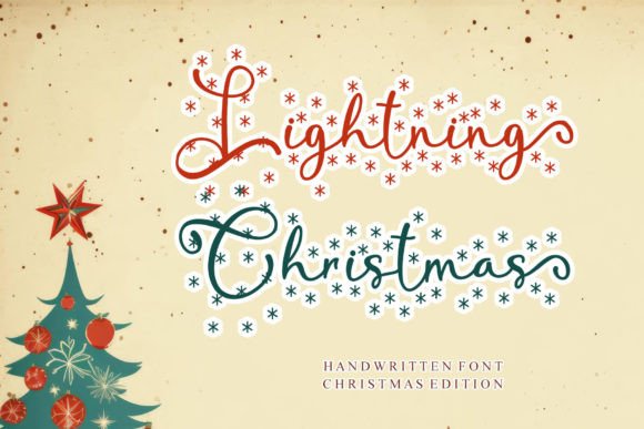 Lightning Christmas: A Handwritten Font for Creative Web Design