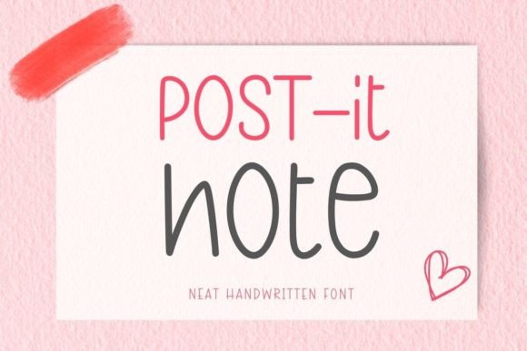 Post It Note: A Handwritten Font for Editorial Design