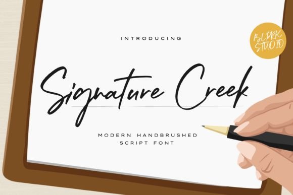 Signature Creek: A Modern Script Font for Captivating Campaigns
