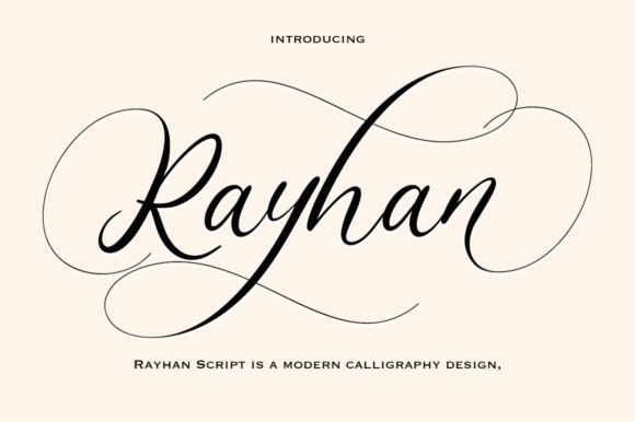 The Rayhan Font: A Beautiful Modern Calligraphy Typeface for Crafters