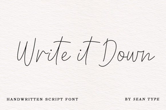 Write It Down: A Font That Makes Your Business Look Professional